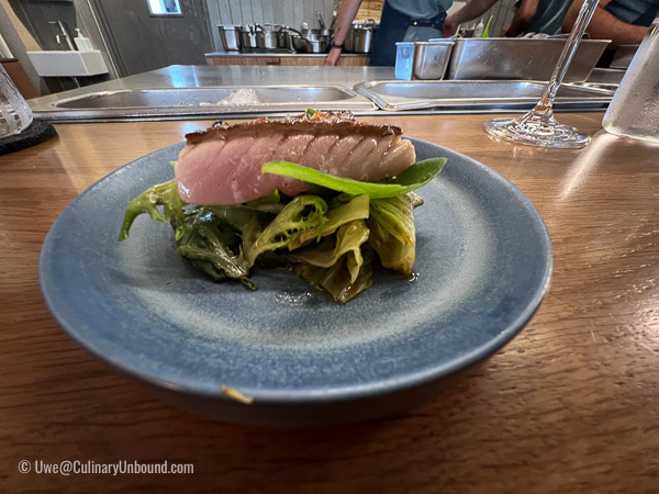 Mackerel with Lettuce and Sichuan Pepper