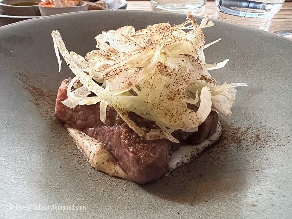 Bluefin tuna belly, fennel, onions